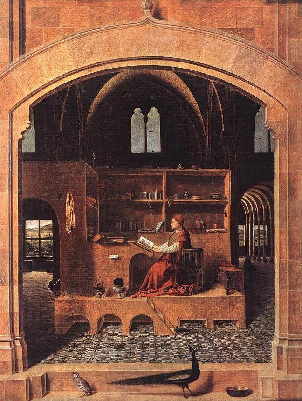 Antonello da Messina St Jerome in his Study oil painting picture